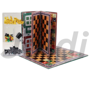 3 in 1 Mini Chess, Ludu and Snake /Ladder Game Board