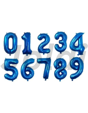 32inch Number Foil Balloons Blue Helium Balloons 0-9