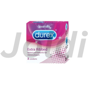 Durex Extra Ribbed Condoms – 3Pcs