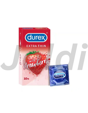 Durex Extra Thin Strawberry Condoms 10Pcs