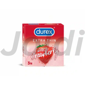 Durex Extra Thin Strawberry Condoms 3Pcs