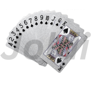 Silver Foil Playing Cards – Waterproof Plastic Poker Cards for Poker Game