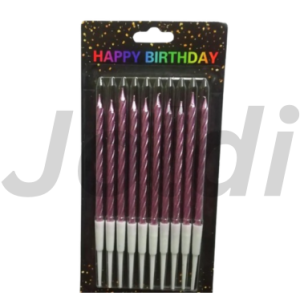 Birthday Metalic candle 10pcs
